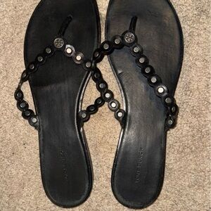 Tory Burch Black Circle Detail Sandals